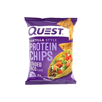 Quest Nutrition Loaded Taco Tortilla Style Protein Chips, 19G Protein, 4G Net Ca - Image 1 of 4