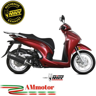 Mivv Honda SH 350 2022 Terminale Di Scarico Scooter Marmitta Mover Inox Nero - Immagine 1 di 4