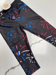 Fireworks July- Child 4T Capri Charlie's Project Leggings- FINAL Sale - Picture 1 of 2