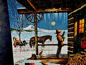 Rompecabezas Buffalo C. Wysocki "Lil' Buckaroo's First Date 300 piezas 18" X 18" EC - Imagen 1 de 4