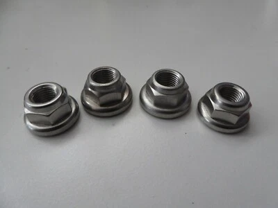 Vintage NOS Classic Campagnolo Alloy Pista Hubs Nut Set Two Rear Two Front - Image 1 of 4
