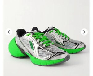 NIB GIVENCHY TK MX Mesh Silver Green Sneakers Size US 10/EU 43