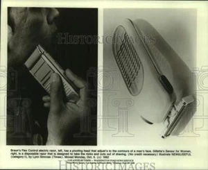 Foto stampa 1992 The Braun's Flex e Gillette rasoi usa e getta da donna con sensore - Foto 1 di 2