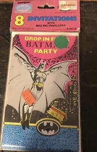 Neu 8er Pack insgesamt einzigartig #49914 Batman Party Einladungen Geburtstag - Bild 1 von 2