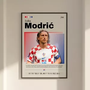 Poster Luka Modric, stampa Croazia regalo fan, stampa calcio, stampa Modric arte - Foto 1 di 10