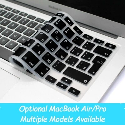 For Apple MacBook EU Version Silicone Keyboard Cover Skin Russian Multi-mode - Image 1 of 2