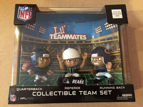 NFL LIL' TEAMATES CHICAGO BEARS COLLECTIBLE TEAM SET 3 FIGURES NIB UNOPENED Cover