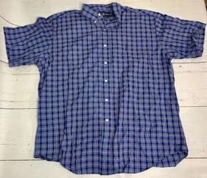 Polo Ralph Lauren Para Hombres Talla L Azul Camisa Blake Abotonada Manga Corta Algodón - Imagen 1 de 4