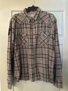 Guess Flannel With Patch And Nice Buttons XXL Fits Like XL - Picture 1 of 8