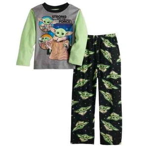 New Star Wars The Mandalorian Strong Force Top & Bottoms Pajama Set 6 8 10 - Picture 1 of 1