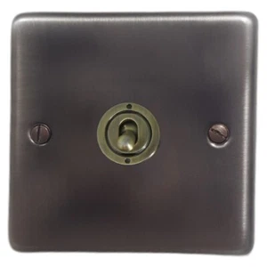 G&H CSL381-AB Standard Plate Slate 1 Gang 1 or 2 Way Toggle Light Switch - Picture 1 of 1
