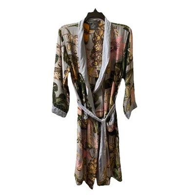 One Hundred Stars Festival Robe Dressing Gown Waist Tie Long Kimono Kew OS - Image 1 of 4