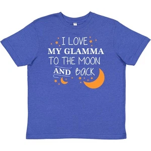 Inktastic I Love My Glamma To The Moon And Back Youth T-Shirt You Grandma Granny - Picture 1 of 2