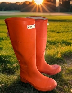 Hunter Damen-Gummistiefel matt kürbisorange Größe 6 - Bild 1 von 16