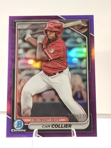 CAM COLLIER 2024 BOWMAN Cromo Viola Rifrattore Rosso /250 - Foto 1 di 2