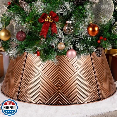 Brightever Christmas Tree Collar, 28’’ Metal Tree Skirt for Xmas Tree Decor,  - Image 1 of 4