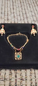 Franklin Mint Guinevere Doll Necklace With Earrings - Bild 1 von 2