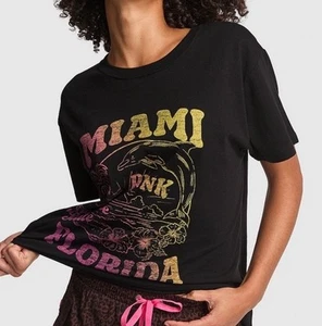 Victoria’s Secret Pink Pure Black Miami On Back Campus XSMALL - Picture 1 of 3
