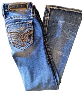 Rock Revival Jeans Womens Size 25 Sundee Boot Cut Distressed - Picture 1 of 12