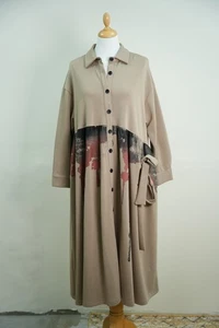 Lagenlook Unikat ausgefallenes Kleid/Mantel camel 14-20 - Bild 1 von 3
