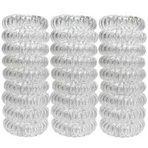 Corbatas de pelo bobina espiral 27 piezas: soporte de cola de caballo elástico impermeable sin rastro... - Imagen 1 de 9
