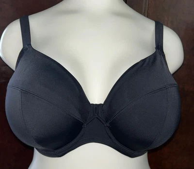 NUEVO CON ETIQUETAS-Elomi "Plain Sailing" Bikini Top Estilo # ES7284 Negro Foto 1 de 3