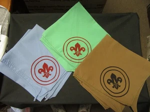 International Scout Neckerchiefs, Lot of 3 Different Colors, Unknown Country NAC - Picture 1 of 1