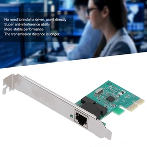 PCIE Network Card 1000M SelfAdaption Full Compatible Driver Free Gigabit Car NEW - Zdjęcie 1 z 12