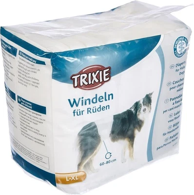 TRIXIE 23643 Windeln für Rüden, L–XL: 60–80 cm, 12 St., large - x-large - Bild 1 von 4