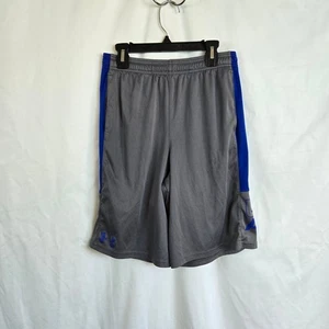 Under Armour Boys Gray Blue Loose Fit Pockets Drawstring Athletic Shorts YXL - Picture 1 of 8
