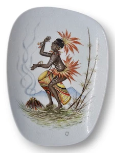Schumann Bavaria "Granula" Plate by W. Frank - African Tribal Dance Design - Picture 1 of 4