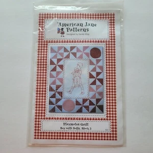 Patrón de edredón Playmates niño con muñecas bloque 5 patrones American Jane Sandy Klop - Imagen 1 de 2