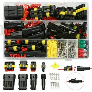 Juego de 240 piezas de enchufe conector de cable de automóvil 12 V terminal eléctrico impermeable - Imagen 1 de 10
