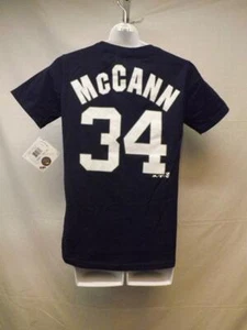 New-Minor Flaw Brian McCann New York Yankees Majestic Small S 8 Navy Blue Shirt - Picture 1 of 6