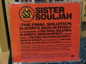 SISTER SOULJAH - THE FINAL SOLUTION - US PROMO CD SINGLE - VERY RARE - EXC. - Picture 1 of 1