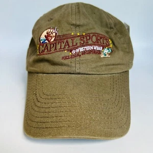 Capital Sports & Western Wear Helena Montana Adjustable Brown Baseball Hat - Picture 1 of 6