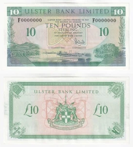 IRELAND Ulster Bank Ltd £10 Specimen Banknote (1990) BYB: NI.826s - UNC - Picture 1 of 3