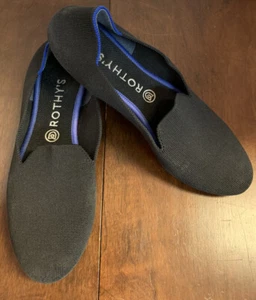 Rothy's Solid Black The Loafer Ballet Flat Slip On Women’s Size 10 - Picture 1 of 4