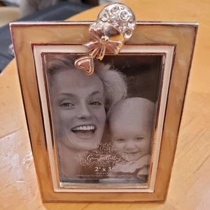 Bilderrahmen Gold Emaille Rand Silber Strass Rassel Grün Baum Galerie - Bild 1 von 4