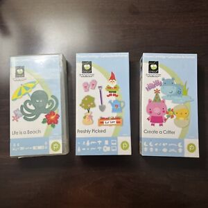 LOT of 3 Cricut Cartridge, Life is a Beach, Freshly Picked, Create a Critter