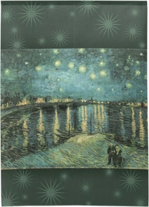 Tapestry 85/120cm Vincent van Gogh Starry Night Over the Rhône NOREN 1525 - Picture 1 of 3