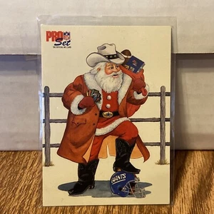 1992 process Santa Claus Spirit of the season stepping on the giants helmet - Picture 1 of 2