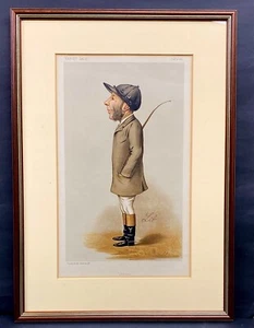 John Osborne Jockey original by Spy mount and framed Print Vanity Fair 1887 - Picture 1 of 4