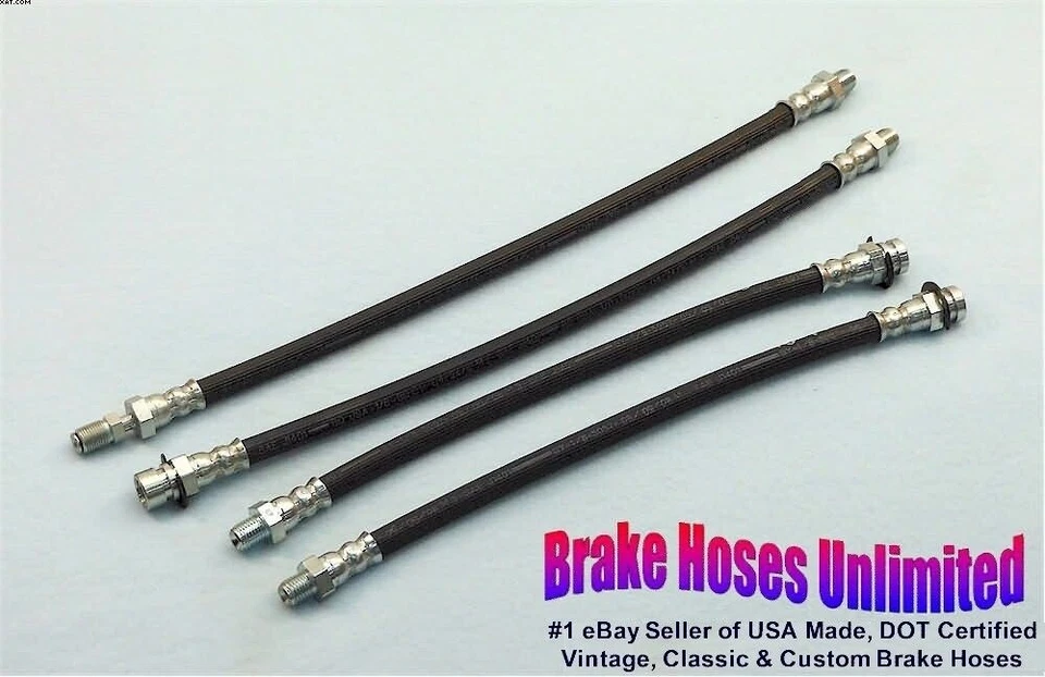 CONJUNTO DE MANGUEIRA DE FREIO Plymouth Plaza 1956, com mangueira de cilindro mestre 16" - Imagem 1 de 1