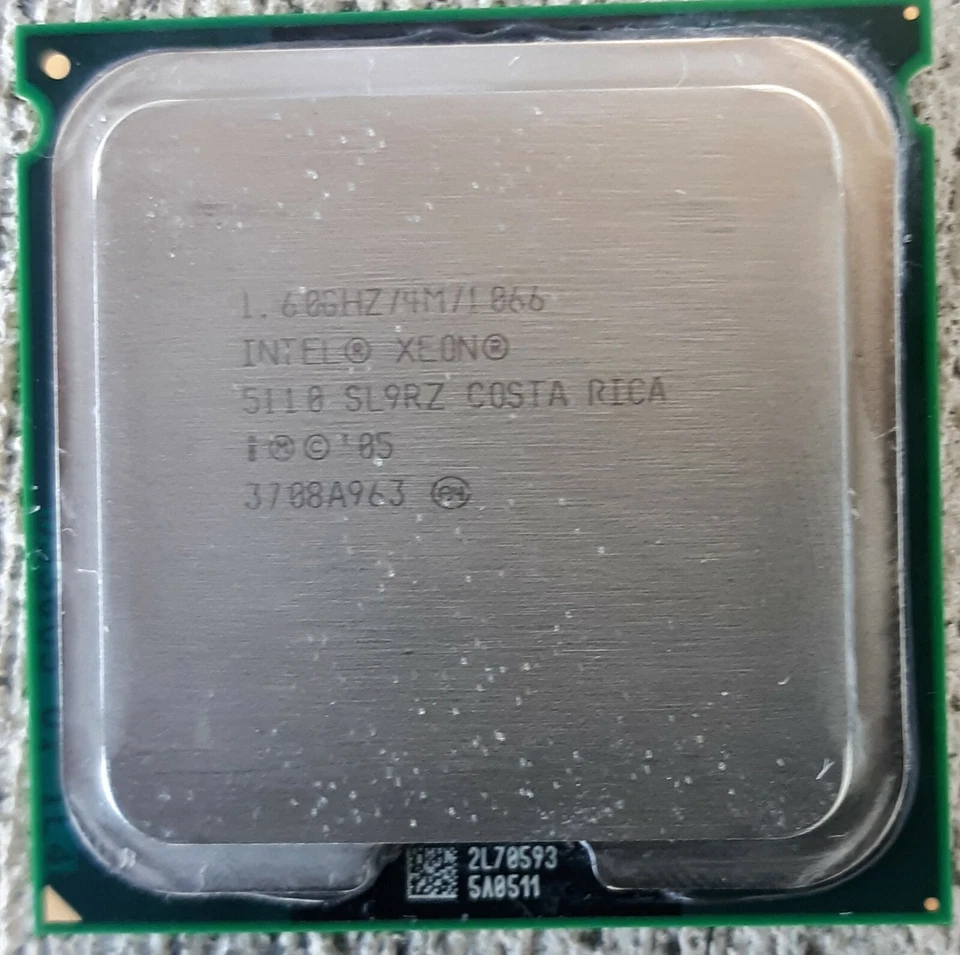 Intel Xeon 5110 1.6GHz Dual-Core 4MB 1066MHz Socket LGA771 CPU Processor SL9RZ - Image 1 of 1