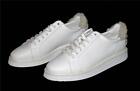 Ralph Lauren ANGELINE White Leather Shearling Tongue & Heel Shoes Wm's 9.5 NEW