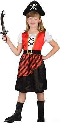 Girls Pirate Costume Kids 12-14 Pirate Costume Women World Book Day - Image 1 of 3