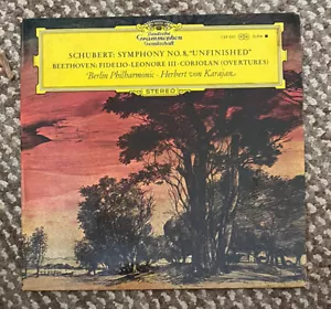 Schubert: Symphony No.8/Beethoven: Fidelio Overture.Karajan-12"Vinyl LP-REF.7669 - Picture 1 of 5