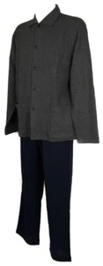 Langer Schlafanzug Schlafanzug Herren Interlock Baumwolle offene Hose JULIPET Artikel N25002 - Bild 1 von 5