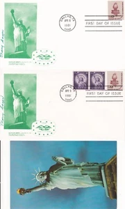 2 total First Day of Issue $.12 Freedom of Conscience on Lady Liberty envelopes - Picture 1 of 5
